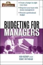 Budgeting for Managers