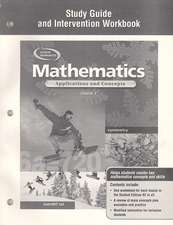 Mathematics: Applications and Concepts, Course 2, Study Guide and Intervention Workbook