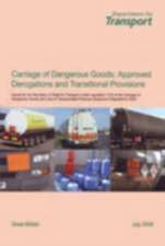 Carriage of Dangerous Goods: Approved Derogations and Transitional Provisions