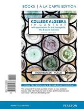 College Algebra in Context, Books a la Carte Edition