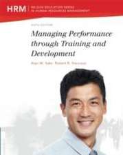 Managing Performance through Training and Development