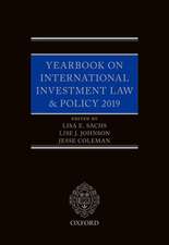 Yearbook on International Investment Law & Policy 2019