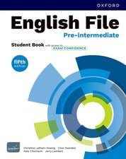 English File fifth edition: Pre-Intermediate: Student Book with access to Exam Confidence: Print Student Book and 2 years' access to Student Resources, and Exam Confidence, available on Oxford English Hub.