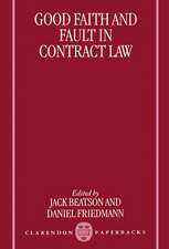 Good Faith and Fault in Contract Law