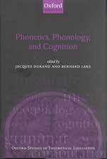 Phonetics, Phonology, and Cognition