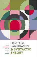 Heritage Languages and Syntactic Theory