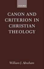 Canon and Criterion in Christian Theology