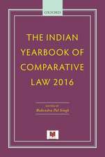 The Indian Yearbook of Comparative Law 2016