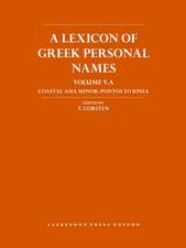 A Lexicon of Greek Personal Names