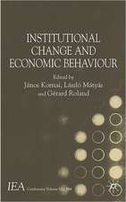 Institutional Change and Economic Behaviour