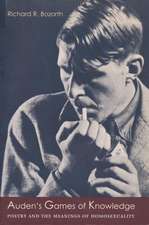 Auden′s Games of Knowledge – Poetry & the Meanings of Homosexuality