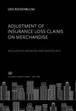 Adjustment of Insurance Loss Claims on Merchandise