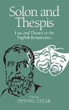 Solon and Thespis – Law and Theater in the English Renaissance