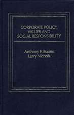 Corporate Policy, Values and Social Responsibility