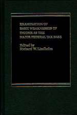 Examination of Basic Weaknesses of Income as the Major Federal Tax Base