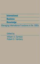 International Business Knowledge: Managing International Functions in the 1990s