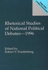 Rhetorical Studies of National Political Debates--1996