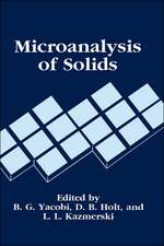 Microanalysis of Solids