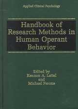 Handbook of Research Methods in Human Operant Behavior