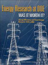 Energy Research at Doe: Was It Worth It? Energy Efficiency and Fossil Energy Research 1978 to 2000