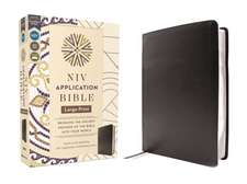 NIV Application Bible, Large Print, European Bonded Leather, Black, Red Letter, Comfort Print