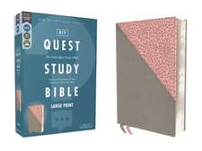 Niv, Quest Study Bible, Large Print, Leathersoft, Gray/Pink, Comfort Print