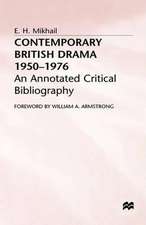 Contemporary British Drama 1950–1976: An Annotated Critical Bibliography