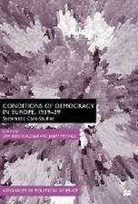 The Conditions of Democracy in Europe 1919-39