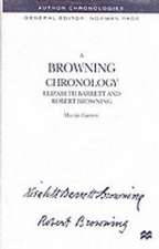 A Browning Chronology: Elizabeth Barrett and Robert Browning