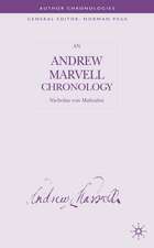 Andrew Marvell Chronology