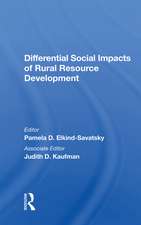 Differential Social Impacts Of Rural Resource Development