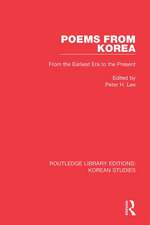 Poems from Korea: From the Earliest Era to the Present