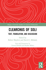 Clearchus of Soli: Text, Translation, and Discussion