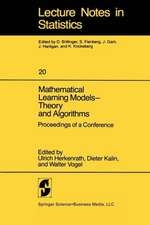 Mathematical Learning Models — Theory and Algorithms: Proceedings of a Conference