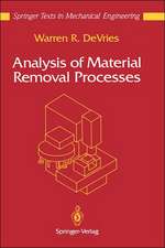 Analysis of Material Removal Processes