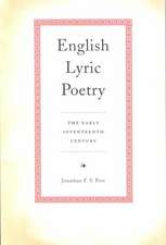 English Lyric Poetry: The Early Seventeenth Century