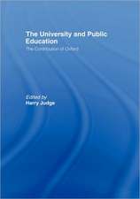 The University and Public Education: The Contribution of Oxford