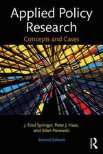 Applied Policy Research: Concepts and Cases