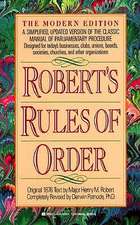 Robert's Rules of Order