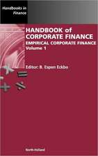 Handbook of Corporate Finance: Empirical Corporate Finance