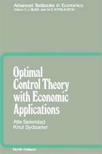 Optimal Control Theory with Economic Applications