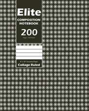 Elite Composition Notebook, Collage Ruled 8 x 10 Inch, Large 100 Sheet, Swamp Green Cover