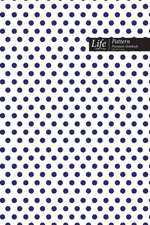 Dots Pattern Composition Notebook, Dotted Lines, Wide Ruled Medium Size 6 x 9 Inch (A5), 144 Sheets Blue Cover