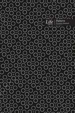 Ringed Dots Pattern Composition Notebook, Dotted Lines, Wide Ruled Medium Size 6 x 9 Inch (A5), 144 Sheets Black Cover