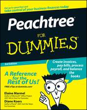 Peachtree For Dummies 3e