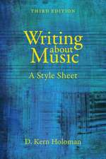 Writing about Music – A Style Sheet