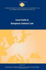 Good Faith in European Contract Law