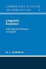 Linguistic Evolution: With Special Reference to English