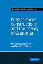 English Focus Constructions and the Theory of Grammar