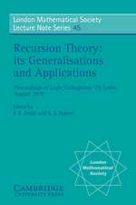 Recursion Theory, its Generalisations and Applications